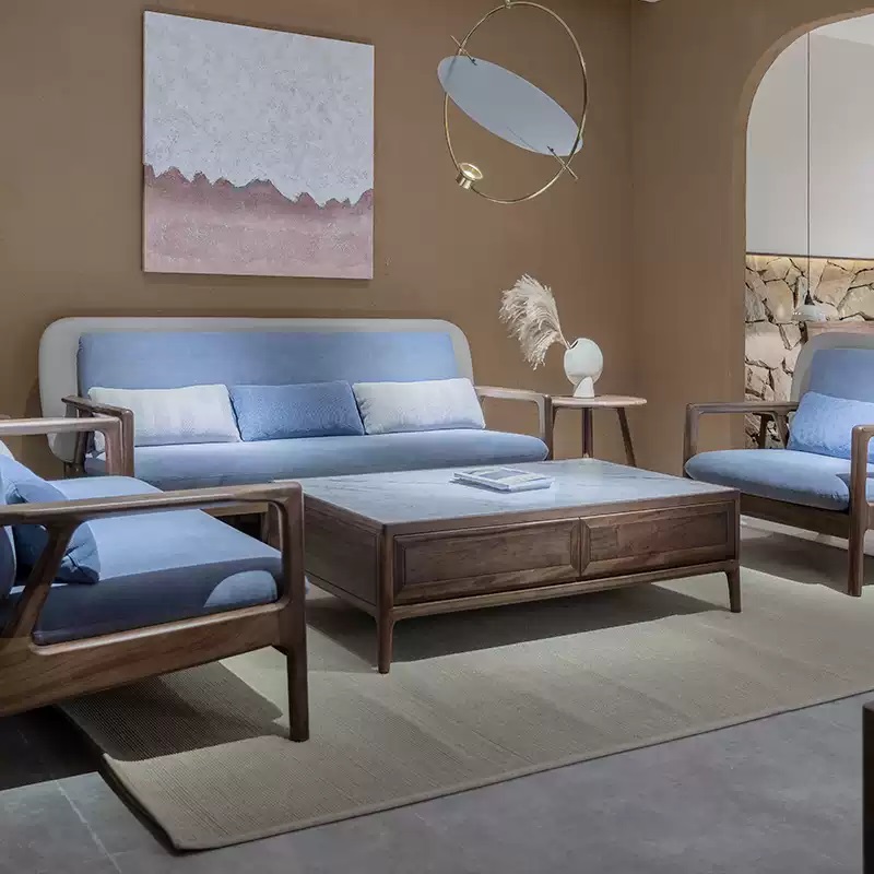 东家 • 黑胡桃SF01A贝壳沙发