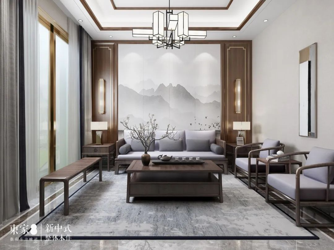 新中式案例 | 650m²中式院墅,闲听花静鸟喧,这样的设计才有生活趣味