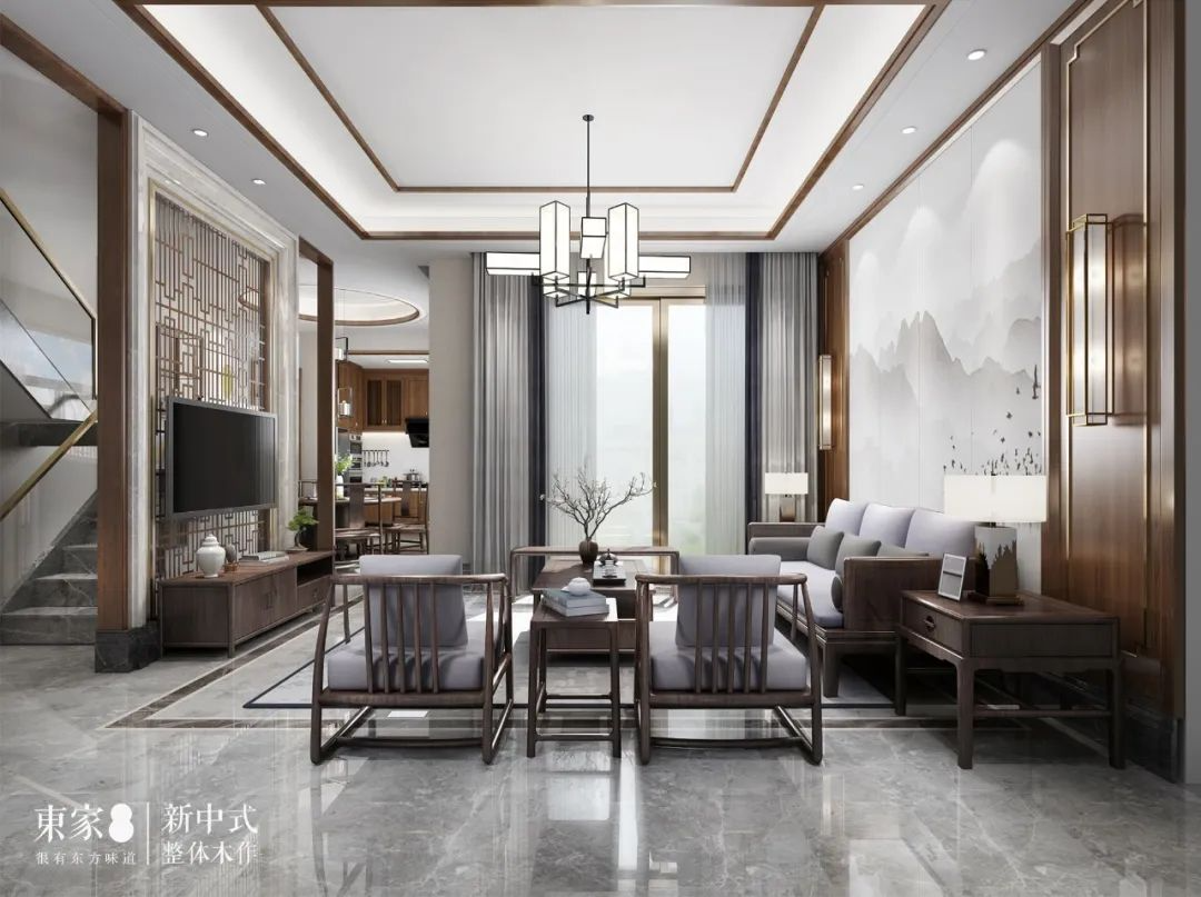 新中式案例 | 650m²中式院墅,闲听花静鸟喧,这样的设计才有生活趣味