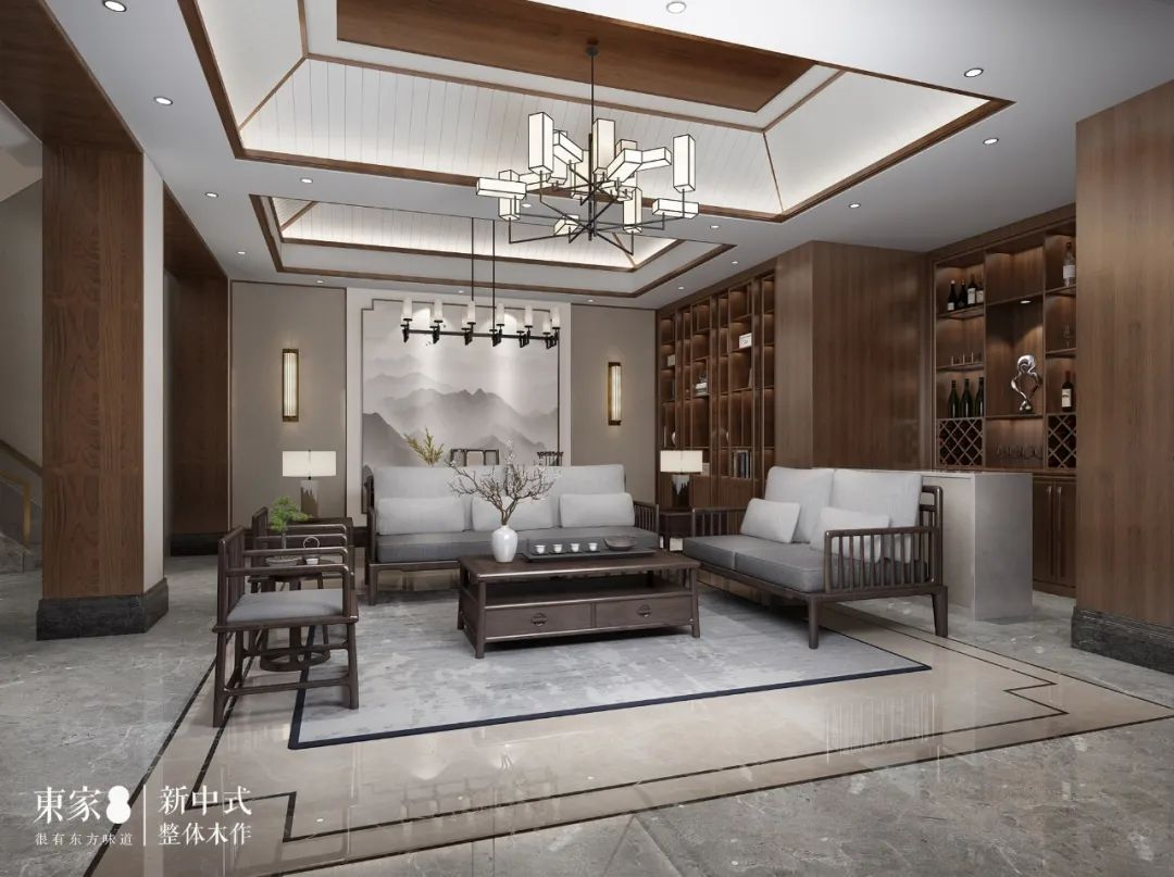 新中式案例 | 650m²中式院墅,闲听花静鸟喧,这样的设计才有生活趣味