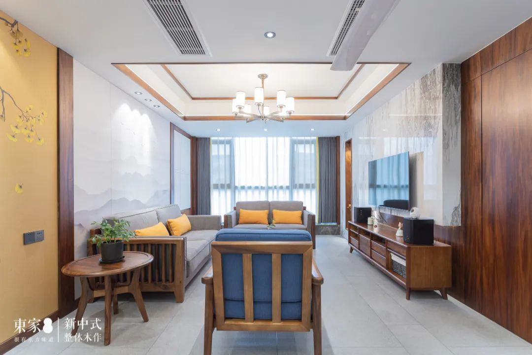 新中式案例 | 160m²复式居宅,隐形门设计,惊艳巧妙!